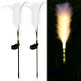 thumbnail image 2 of 2Pcs Solar Fiber Light Solar LED Reed Stake Light 600mAh Solar Outdoor Light Solar Powered Decorative Lamp Durable Automatic Garden Stake Light with Simulation Reed for Outdoor, 2 of 11