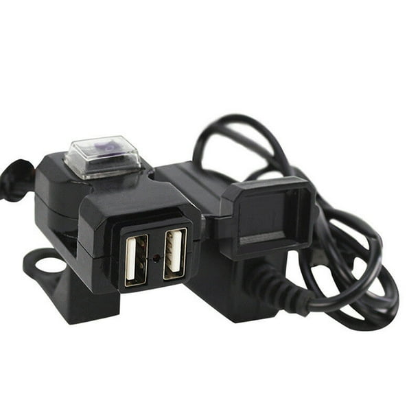Acheter 12-24V étanche double USB téléphone moto guidon chargeur prise +  interrupteur + supports