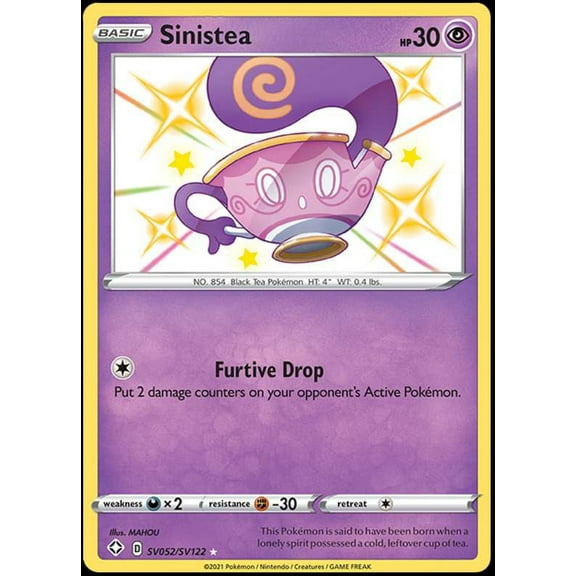 Pokemon Shining Fates Shiny Rare Sinistea SV052