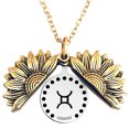 thumbnail image 1 of 12 Constelación del zodiaco Collar con medallón de girasol Letra inspiradora Collar con colgante de girasol Collar de cadena de clavícula Regalo de joyería para mujer Novia Wmkox8yii  fajkfhkj187, 1 of 1
