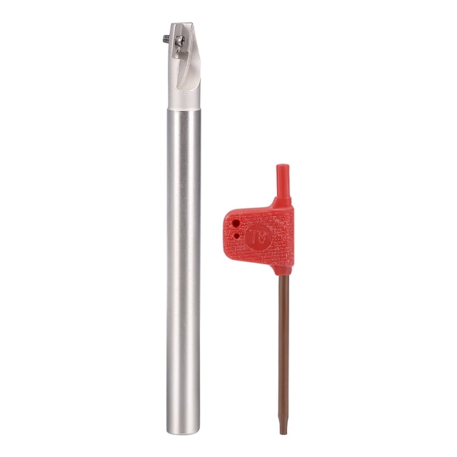 Unique Bargains 0.4' x 4.7' Indexable End Mills 1 Flute 90 Degree BAP300R R0.8 for APMT1135 Insert