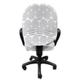 thumbnail image 3 of Abstract Office Chair Slipcover, Spiral Circles in Connection Geometric Rounded Swirly Oval Shapes Design, Protective Stretch Decorative Fabric Cover, Standard Size, Pale Grey and White, by Ambesonne, 3 of 5