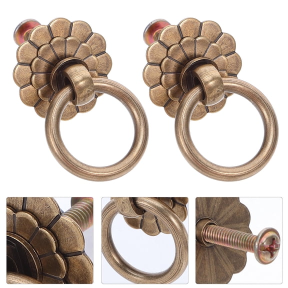 BESTYASH 6-Pack Coffee Color Brass Cabinet Knobs for Home and Kitchen with Easy Installation Hardware
