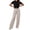A270 White, variant on High Waisted Dress Pants for Women Pleated Front Wide Leg Trousers Professional Straight Fit Drapey Comfy Flattering Office Work Business Casual Everyday