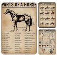 thumbnail image 1 of 3pcs Metal Horse Signo Lata Rectangular Pintura Hierro Del 20x30 Cm, 1 of 4