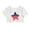 White, variant on Short Sleeve Shirt Women Independence Day Casual Crop Print Short Sleeve Top T Shirt Work Shirts Women Summer Shirt Black Large