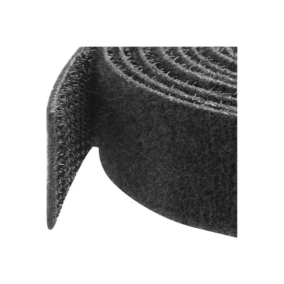 StarTech.com Hook-and-Loop Cable Management Tie - 25 ft. Roll - Black - Cut-to-Size Cable Wrap / Straps