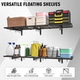 thumbnail image 2 of Estante Riciakik 117 x 32 cm para pared, negro, soporta 320 lb, 2 of 8