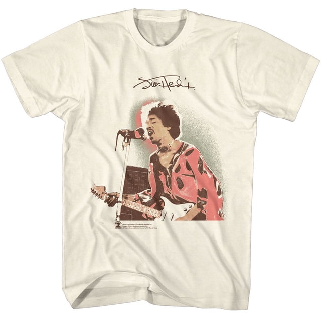 Jimi Hendrix Spot Light Natural Adult T-Shirt