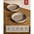 thumbnail image 4 of Famiware Milkyway 4-Piece Stoneware 33 oz Pasta Bowl Set, Brown, 4 of 7