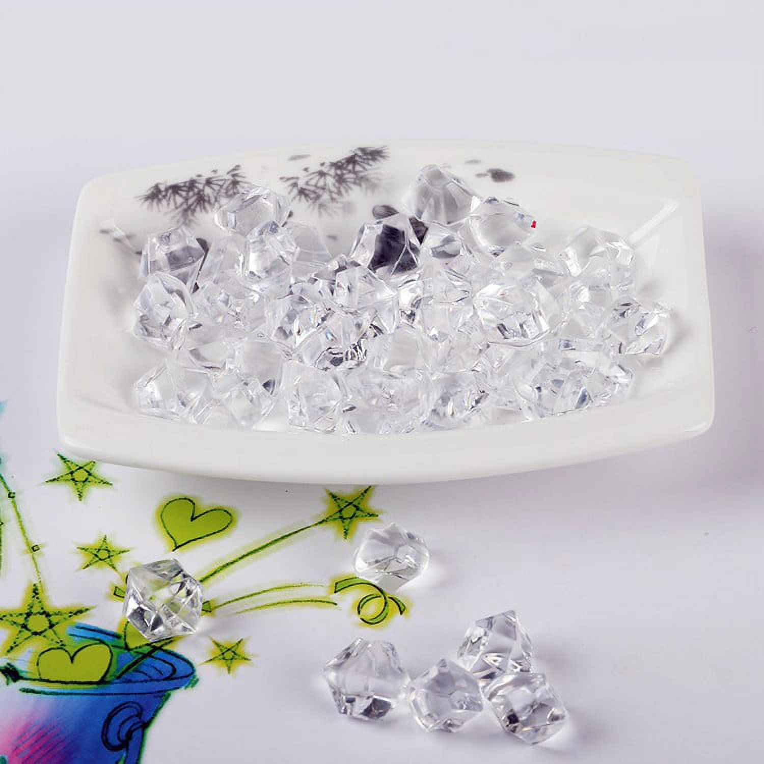 PartyPavillion Clear Acrylic Ice Rock Table And Wedding Decoration 3 LB Bag