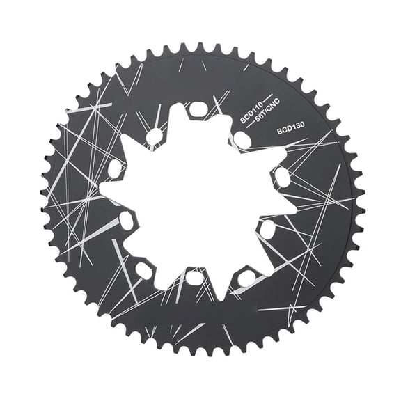 BIBABLYKE Bicycles Ovals Chainring, 52T/54T/56T/58T/60T Aluminum Alloy Chainring Bikes Ovals Disc Chainring for Road Folding Bikes