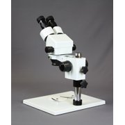 Vision Scientific VS-1AEZ Binocular Zoom Stereo Microscope, 10x WF Eyepiece, 0.7x—4.5x Zoom, 3.5x—90x Magnification, 0.5x & 2x Auxiliary Lens, Pillar Stand with Large Base
