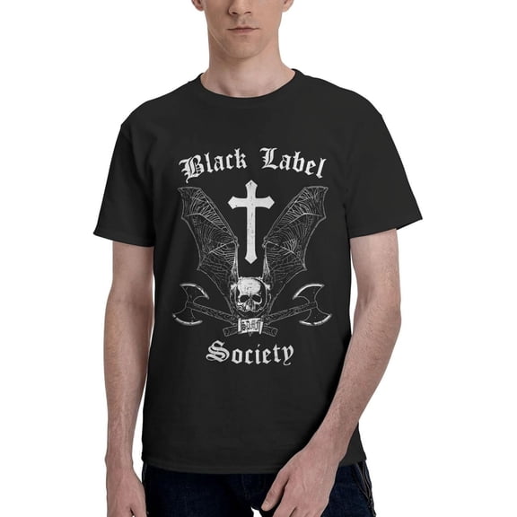 Black Rock Label Music Society Band T Shirt Mens Casual Tee Classic O-Neck Short Sleeve Shirts