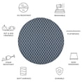 thumbnail image 5 of Safavieh Courtyard Hilbert Geometric Indoor/Outdoor Area Rug, Navy/Beige, 7'10" x 7'10" Round, 5 of 9