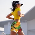 thumbnail image 7 of Bixox Women's Cool Dinosaur Playing Guitar pattern 2 in 1 Running Shorts - Lightweight Athletic Workout Gym Yoga Shorts Liner with Pockets - XX-Large, 7 of 7