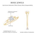 thumbnail image 5 of Rosec Jewels Lab Grown Diamond Bezel Setting Engagement Ring, EF-VS Quality, 18K Yellow Gold, US 12.50, 5 of 8
