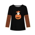 thumbnail image 5 of Abcomgle Girls Halloween T-Shirt Spooky Jack O Lantern T-Shirts for Kid Girls Crewneck Long Sleeve T Shirts for Girls Fall Funny Scary Top for Girls,4-5 Years, 5 of 5