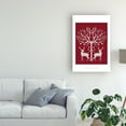 thumbnail image 3 of Trademark Fine Art 'Christmas Des Grey on Red' Canvas Art by Fab Funky, 3 of 3