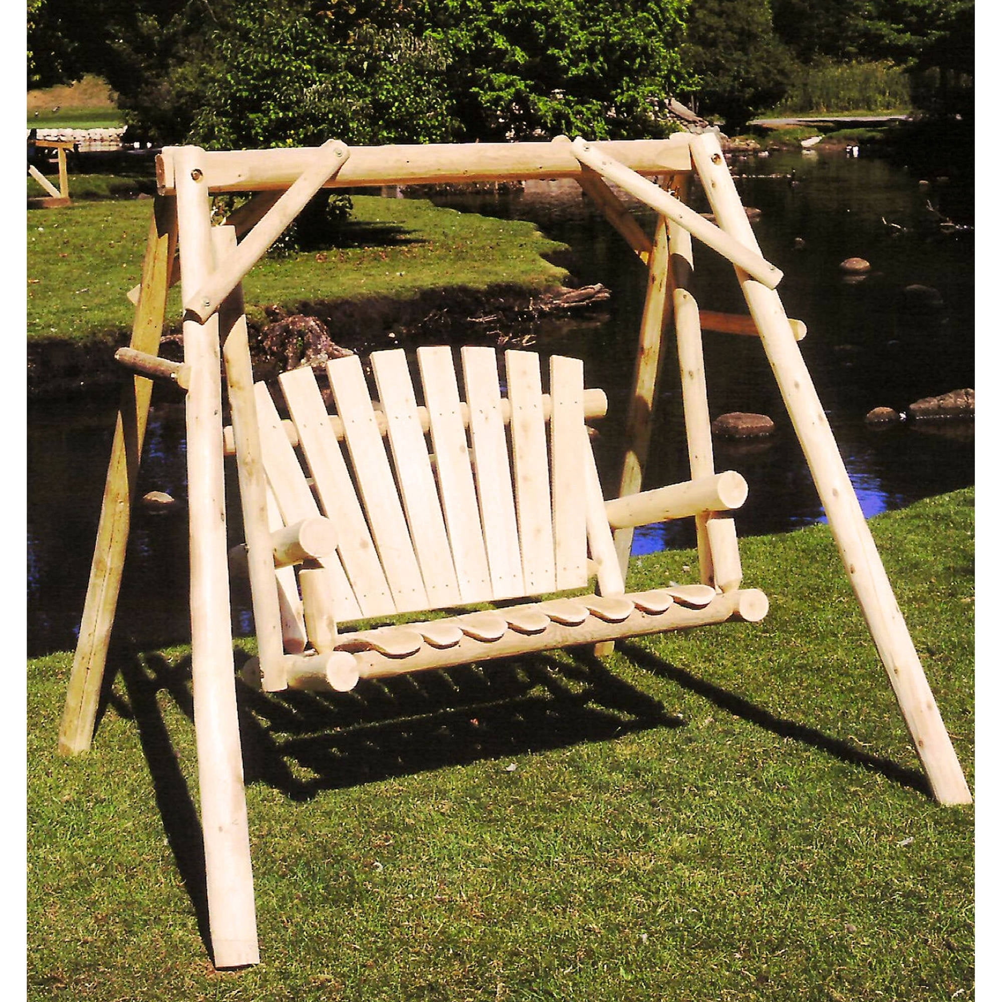 Lakeland Mills Porch Swing with Stand by Lakeland Mills