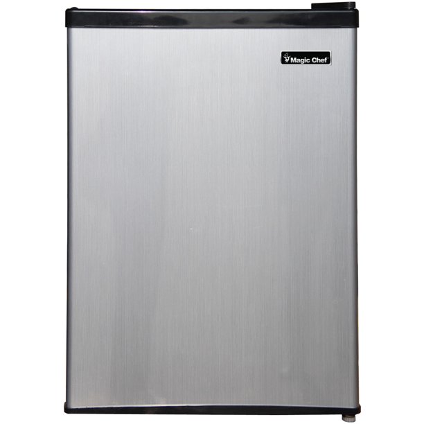 Magic Chef 2.4 Cu Ft Mini Refrigerator w/ Freezer MCBR240S1, Stainless