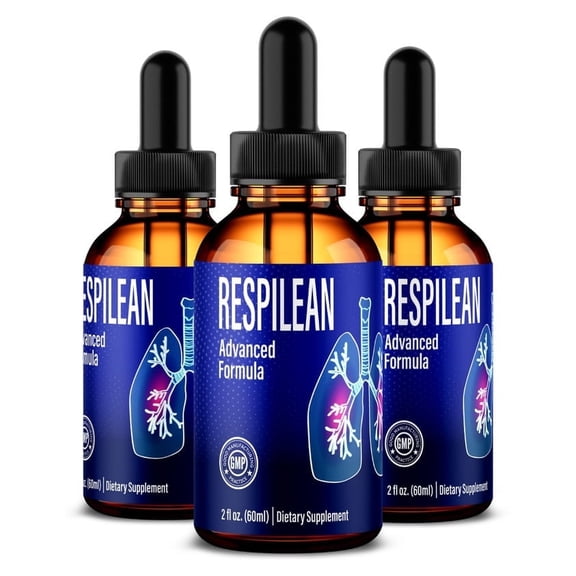 (3 Pack) Respilean Drops, Breathe Comfortably With Respilean, All Natural Formula For Circulation and Overall Health, Premium Liquid Dropper To Maintain Well-Being (90 Servings)
