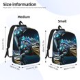 thumbnail image 2 of Yiaed Starry Sky Colorful Crocodile Print Print Laptop Backpack Travel Canvas Backpack Vintage Aesthetic Backpack for School Knapsack Backpack Backpack for School-Medium, 2 of 5