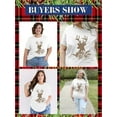 thumbnail image 2 of XCHQRTI Christmas Tree Shirt for Women Plus Size Tshirt Short Sleeve Graphic Top, 2 of 10