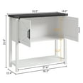 thumbnail image 3 of Huloretions Console Sofa Table With Storage,Farmhouse Entryway Table With 2-Door Cabinet,Coffee Bar Cabinet Coffee Bar Table Buffet Sideboard For Living Room, 3 of 9