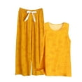 thumbnail image 2 of Weiqiqre Pajamas for Women Set Sleeveless Tank Top and Full-Length Loose High Waisted Pajama Set Two-Piece Pjs, 2 of 3
