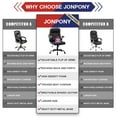 thumbnail image 6 of JONPONY Leather Office Chair, Big and Tall Office Chair 400LBS Wide Seat Ergonomic Computer Desk Chair High Back Executive Leather Chair Adjustable Task Chair Lumbar Back with 1-Year Warranty, Black, 6 of 12