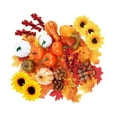 thumbnail image 4 of 96 Uds. Calabazas artificiales de espuma para manualidades, Mantel de calabazas de tamaños surtidos, Otoño con Hojas de arce para decoración navideña, 4 of 7