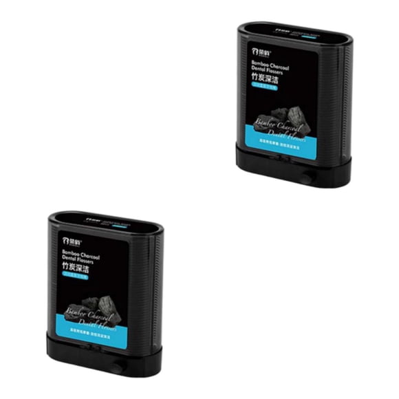 Seitruly Selecciones de hilo de profesional para el cuidado de la salud bucal Tamaño fácil de viajar Limpieza completa Negro 8,6 x 3,5 x 10 cm Negro 8.6x3.5x10cm 2Conjunto