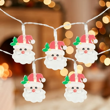 Northlight 10-Count LED Santa Claus Micro Christmas Light Set 4.5ft, Clear Wire