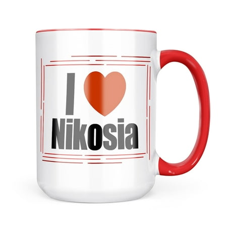

Neonblond I Love Nikosia region: Cyprus Switzerland Mug gift for Coffee Tea lovers