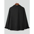 thumbnail image 4 of INCERUN Men's Long Sleeve Elegant Dress Shirts Solid Color Formal Office Shirts, 4 of 5