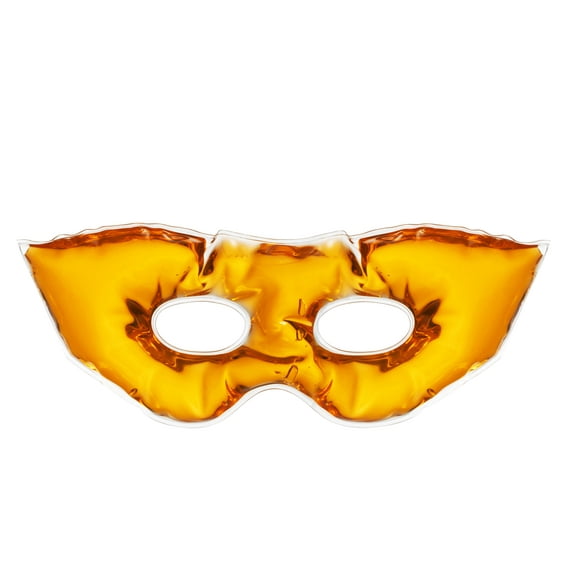 Eye See Professional Gel Eye Mask, Orange - Cold Under Eye Compress for Puffiness, Dark Circles, Clear Skin - Microwave Safe for Heat Therapy