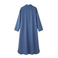 thumbnail image 5 of SZXZYGS Robes d'Été pour Femmes pour Vacances à l'Île pour Femme Grande Taille Style Unisexe à la Mode Manches Longues Col Rabattu devant Ouvert Robe Maxi en Denim 2024, 5 of 5