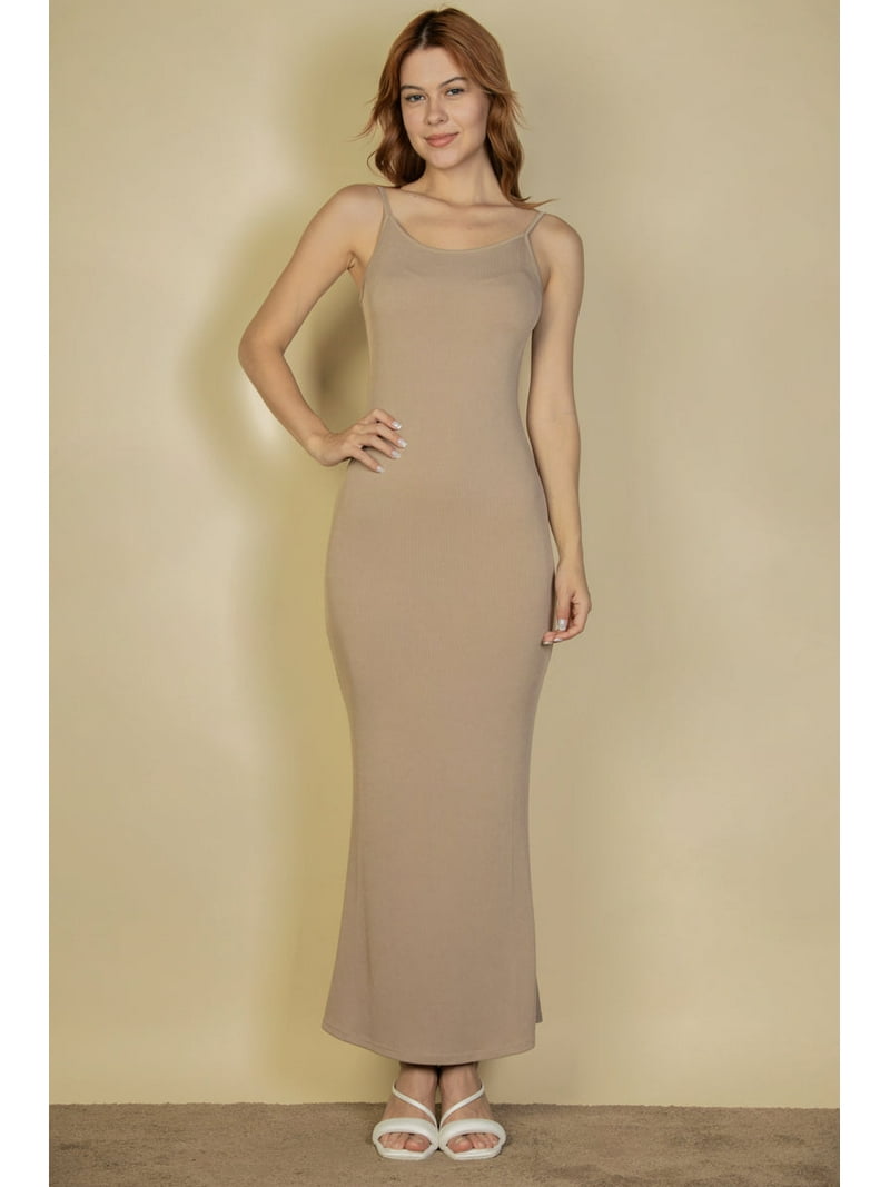 mermaid cami dress Jacquard Crisscross Back Mermaid Hem Cami Dress