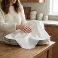 thumbnail image 7 of REGALWOVEN 2 Pack Cotton Linen Kitchen Towels, Solid Color Fringed Dish Towels, Soft Absorbent Hand Towels Apricot 18" x 18", 7 of 7