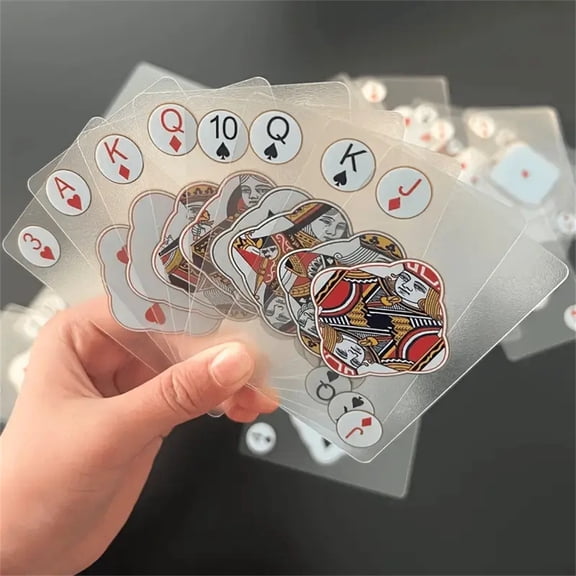 Waterproof Transparent Plastic Playing Cards Creative Durable PVC Poker for Deck Board Game and Classic Card Games Access