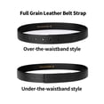 thumbnail image 3 of Catelles Men's Black Crocodile Pattern Leather Belt Strap, Without Buckle Paired with Pin Buckle and Automatic Buckle, Wear-resistant, Gift Box Packaging&For waist 48in Width 1.38in(3.5cm), 3 of 9