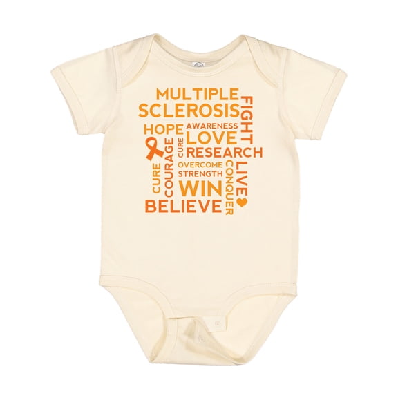 Inktastic Multiple Sclerosis Awareness Word Cloud Boys or Girls Baby Bodysuit