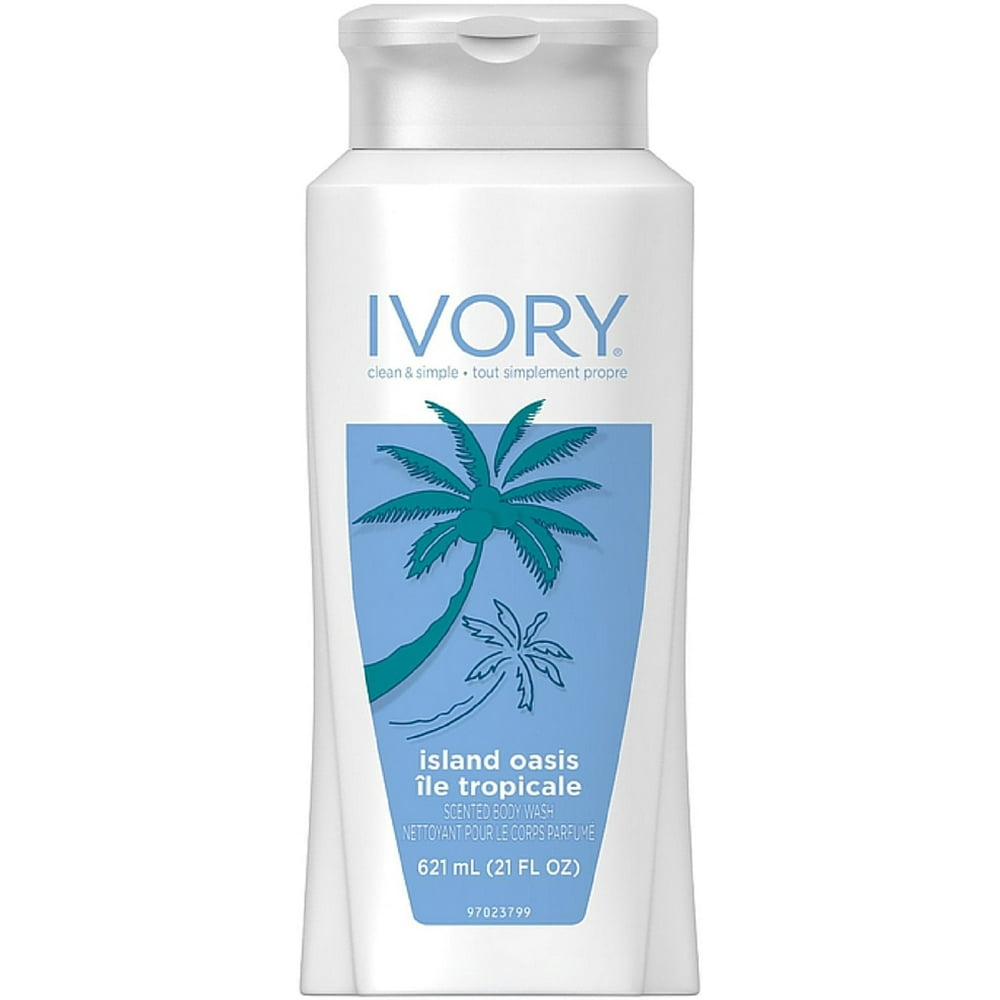 Ivory Scented Body Wash, Island Oasis 21 oz (Pack of 3)