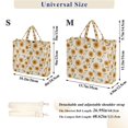 thumbnail image 2 of FORMRS Womens Corduroy Tote Bag Crossbody Shoulder Purse Handbag with Detachable Strap, Beige Sunflower Pattern, 2 of 7