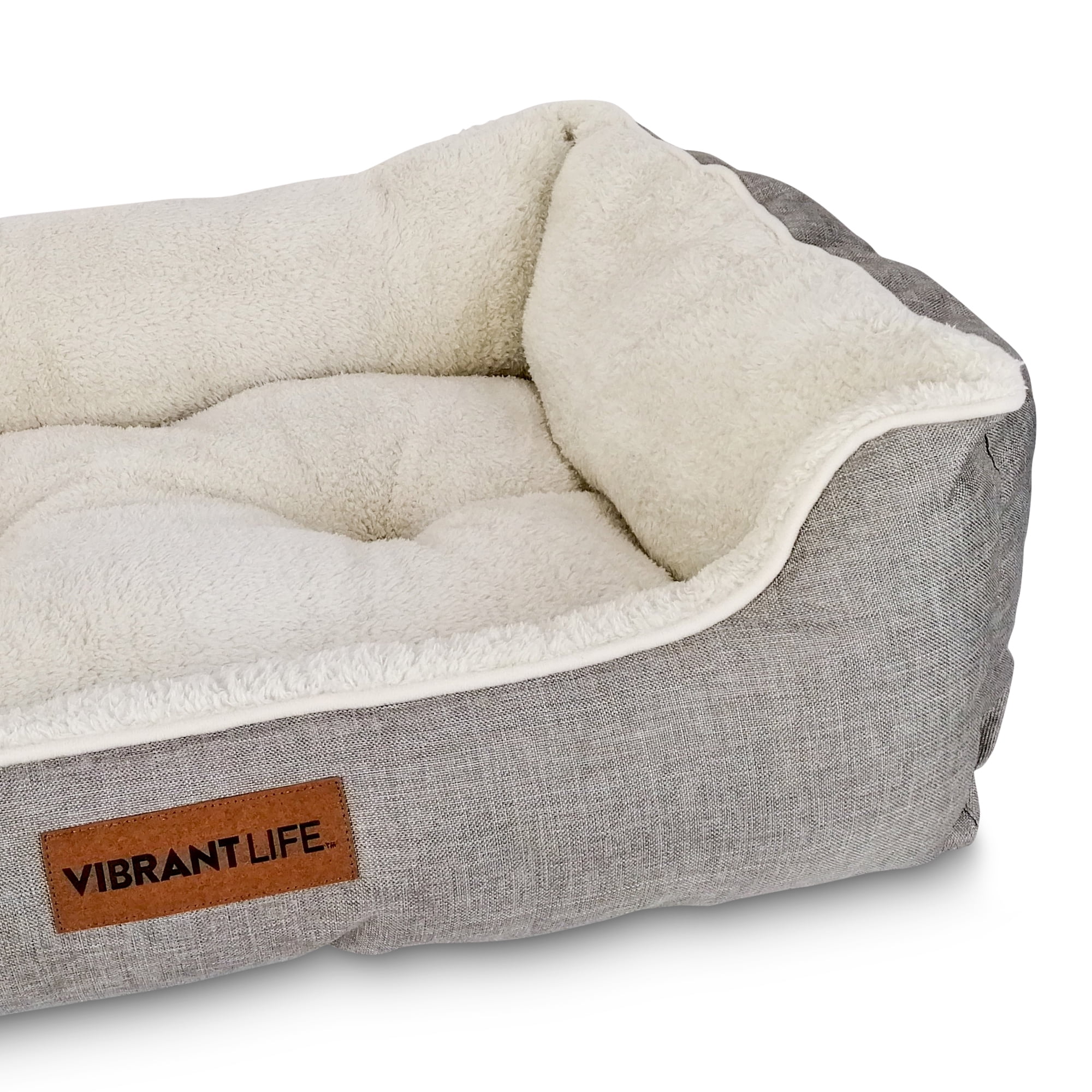 Vibrant Life Urban Lounger Pet Bed, Medium, Beige