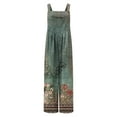 thumbnail image 7 of Mchoice Jumpsuits for Women Casual Buttons Sleeveless Wide Leg Trousers Boho Floral Printed Pleated Casual Rompers, 7 of 7