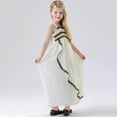 thumbnail image 5 of Girls Halloween Party Dresses Set Velvet Greek Toga Dress with Cape Roman Goddess Ball Gown Grecian Dress Up Outfit Set 10 Years, Beige, 5 of 7