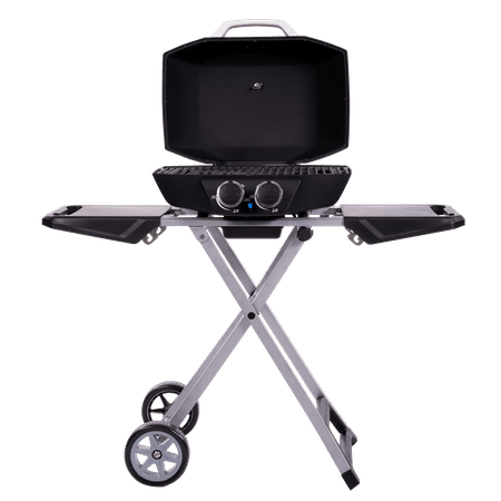 Pit Boss - 2-Burner Portable Gas Grill with Collapsible Cart - Black Sand