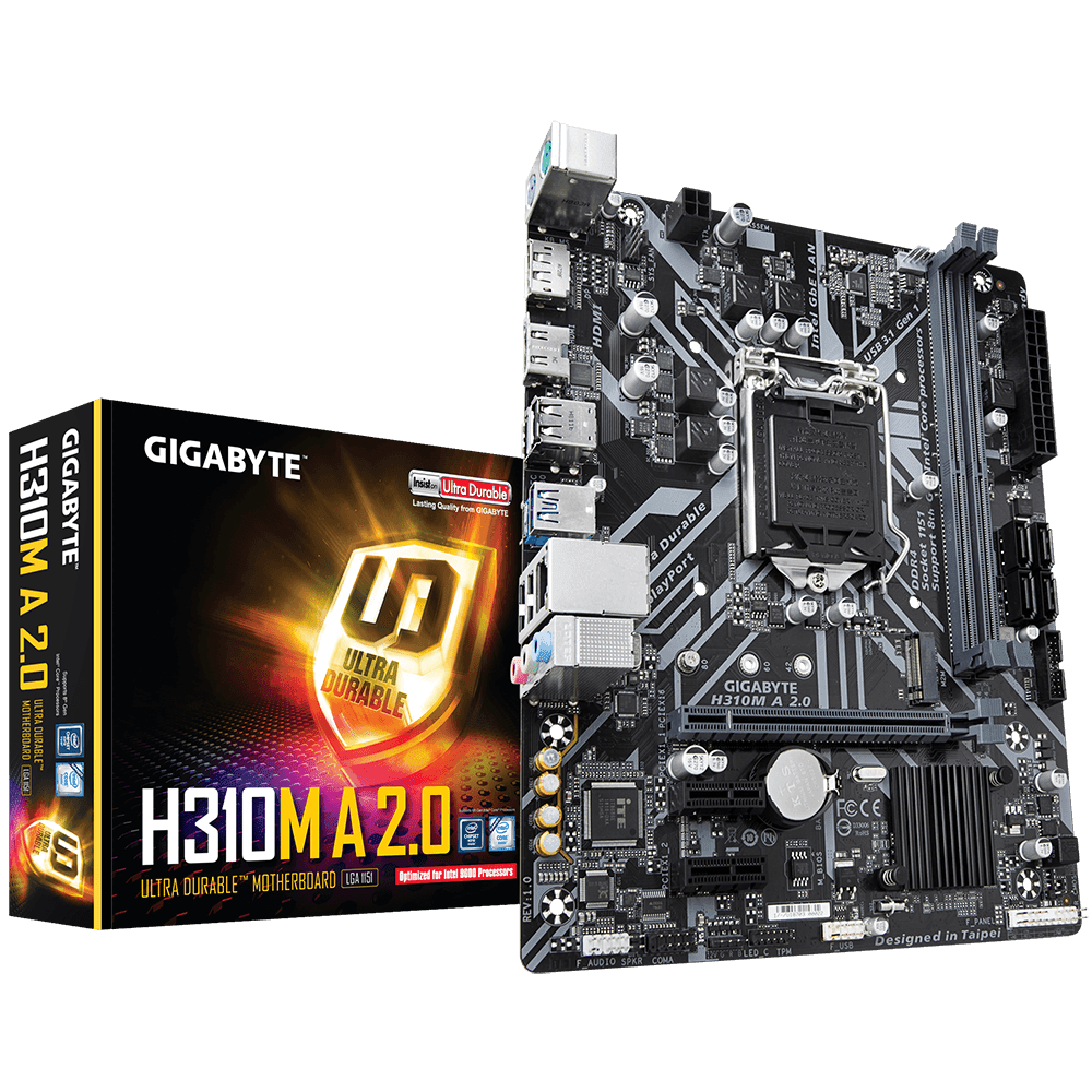 GIGABYTE Intel H310 Ultra Durable Motherboard LGA 1151 with Intel GbE ...